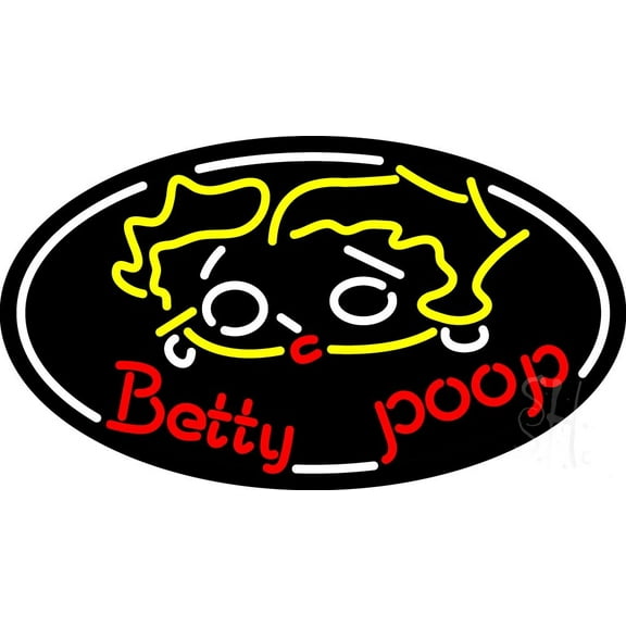 Pink Betty Boop LED Neon Sign 13 x 24 - inches, Black Square Cut Acrylic Backing, with Dimmer - Bright and Premium built indoor LED Neon Sign for café, club, party, event and stroefront.