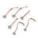 thumbnail image 3 of Juego de 6 piercings para la nariz, para mujer y hombre, ideal como regalo de cumpleaños. Oro rosa, 3 of 9