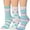 FZ0011, variant on Colorfut Women's 3-Pairs Cozy Microfiber Anti-Skid Soft Colorful Patterned Fuzzy Crew Socks Slipper (with non-slip silicone grippers) FZ08-A