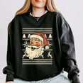 thumbnail image 2 of Ugly Sweater Santa Face - Women's Lightweight Garment Dyed Sweatshirt, 2 of 11