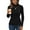 290#Black, variant on Ribbed Knit Mock Turtleneck Sweaters Women's Long Sleeve, Slim Fit Basic Fall Casual Top White XL