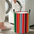 thumbnail image 6 of Uemuo Mexican Serape Blanket Stripes Pattern Circular Laundry Hamper Basket with handles,Collapsible laundry basket,Large capacity laundry hamper,Laundry Organizer-Medium, 6 of 8