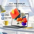thumbnail image 4 of Dell 15.6" FHD IPS Touchscreen Laptop, AMD Ryzen 7 7730U (Beats i7-1355U), 16GB RAM, 512GB NVMe SSD, Windows 11 Home, Copilot AI, Black, w/Accessory, 4 of 7