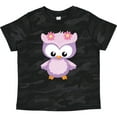thumbnail image 3 of Inktastic Cute Pink and Purple Owl Girls Toddler T-Shirt, 3 of 5