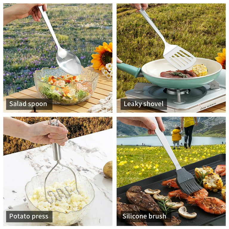 ReaNea Camping Cooking Utensils Set, Camping Accessories with