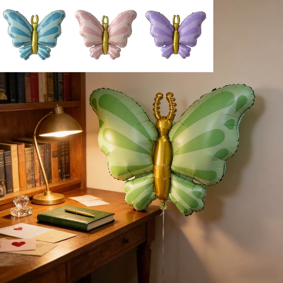 Butterfly Shaped Party Balloons - Festive Fun Gifts Ideas for Holiday Gatherings & Celebrations, Durable Party Supplies, Perfect Year of The Horse, Easter Event Essential, 27.9*34.6in, Purple