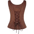 thumbnail image 2 of Elainilye Fashion Corset Tops for Women Court Gothic Corset Bustier Breasted Outer Wear Sexy Bodysuit Shapewear,Brown, 2 of 6