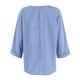 thumbnail image 5 of Ailaofu Women's V Neck Summer Tops Casual Henley Button Down T Shirts, 5 of 5