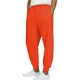 thumbnail image 4 of Jxximdong Cargo Pants for Women, Mens Pants Casual Solid Color Track Cuff Workout Pants with Pocket, Orange Womens Casual Trousers, 4 of 9