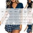 thumbnail image 2 of Vrorvz Womens Pjs Set Short Sleeve V Neck Shirts Striped Shorts Summer Casual Fashion Soft Pajamas for Women, 2 of 5