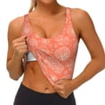 thumbnail image 3 of Uemuo The Marine Theme With Beautiful Corals Pattern Women's Sports Bra - High Impact Support, Breathable, and Comfortable Athletic Bra for Running, Yoga, and Workouts, 3 of 9