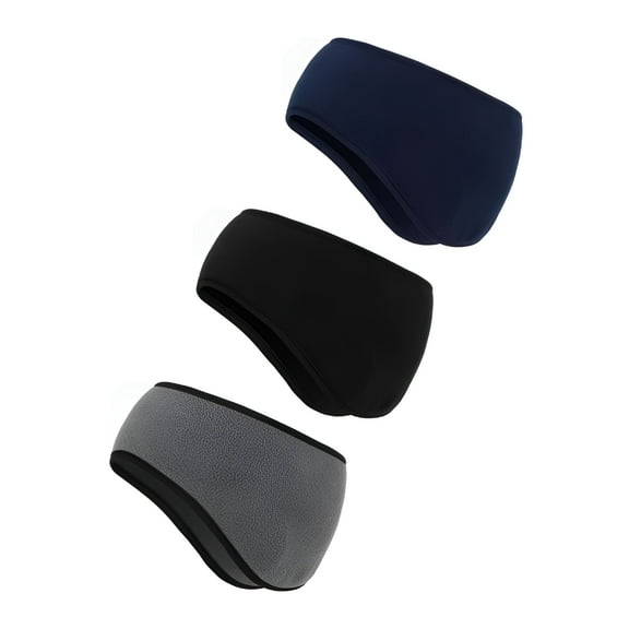 TELOLY 3Pcs Ear Warmer Fleece Headbands Ear Muffs Winter Running Gear for Women Men Adult Kids