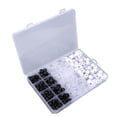 thumbnail image 1 of 240 piezas de cuentas para rastas, cuentas de tubo transparentes blancas y negras, accesorios para trenzado de cabello de 0,5 pulgadas, 1 of 15