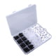 thumbnail image 2 of 240 Uds cuentas de rastas negro blanco transparente cuentas de tubo de pelo accesorios para trenzado de cabello 0,5 pulgadas, 2 of 8