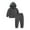 Dark Gray, variant on Coerni Toddler Winter Outfit Cotton Warm Long Sleeve Hoodie With Pockets Solid Color Sports Sweatshirt Set for Boys Girls