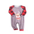 thumbnail image 2 of Christmas Family Matching Pajamas Set Deer Plaid Print Tops Pants 2PCS Sleepwear for Adult Kids, 2 of 5