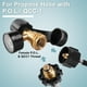 thumbnail image 4 of Adaptador de Recarga de Propano Qcc1 de Latón con Manómetro, Codo de 90 Grados para Tanques de 1 Lb a 40 Lb | Conector de Tanque de Propano Reutilizable y Duradero para Estufas de Camping, Calentador, 4 of 6