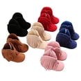 thumbnail image 2 of SNNROO Toddler Shoes Newborn Boots Unisex Boys Girls Keep Warm Moccasins Tassel Shoes Sneakers Winter (Internal length 13CM), 2 of 5