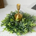 thumbnail image 5 of geerera Branch Frost Needle Wreath, 14 Inch Candlestick Ring, Festive Candle Garland, for Holiday Dining, Table Decor, Home Christmas Accents, 5 of 6