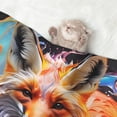 thumbnail image 2 of Naloa Color Splash Fox Portrait Dog Blanket, 3 Sizes Cat Blanket for Indoor Cats Large Medium Small Dog Gifts-Medium, 2 of 8