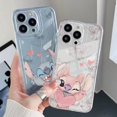 thumbnail image 2 of Para Samsung Galaxy A33 A53 A73 5G A32 A52 A72 A31 A51 A71 A23 Lindo Punto De Pareja Transparente TPU Funda De Gel Cojín De Aire Borde Cuadrado Cubierta Anticaída, 2 of 4