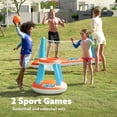 thumbnail image 3 of Joyfy Juguetes de Piscina con Voleibol y Rack de Baloncesto, Juego de Piscina de Verano para Niños y Flotadores de Piscina para Adultos - Naranja, 3 of 9
