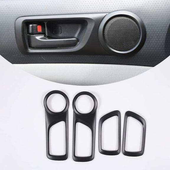 TINKI ABS Inner Car Look Interior Door Handle Panel Cover Trim for Toyota Tacoma 2011 2012 2013 2014 2015