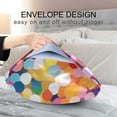 thumbnail image 4 of Yayeee Pillowcase Standard Size Set of 2 Satin Wrinkle Resistant Pillow Case, Black Colorful Circles, 4 of 7