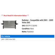 Radiator - Compatible with 2001 - 2009 Volvo S60 2002 2003 2004 2005 2006 2007 2008