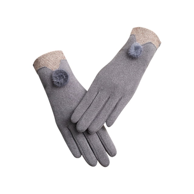 Fiudx Guantes de Terciopelo de Invierno, Cálidos de Lana, Resistentes Al Frío, Ligeros, Transpirables y Suaves, Ideales para Conducir y Actividades Al Aire Libre, Accesorio de Moda para Mujer, Tamaño