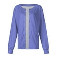 thumbnail image 3 of Evdexr Women's Front Scrub Jacket 2-Way Stretch Uniform Light Purple Light Purple#1, 3 of 4