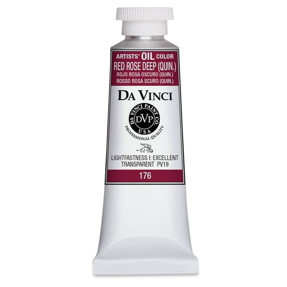 Da Vinci Artists' Oil Color - Red Rose Deep, 37 ml Tube