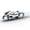 Arctic White, variant on Retro Cyber Motorcycle Building Set, Neon Orange Model Kit, 67-Piece Collectible Toy for Display
