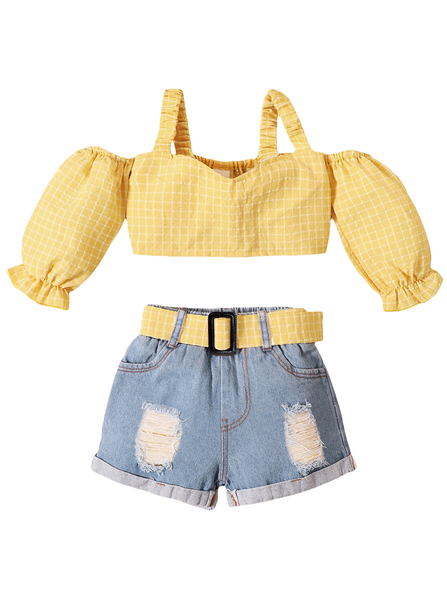 Aunavey Toddler Baby Girls Shorts Set 