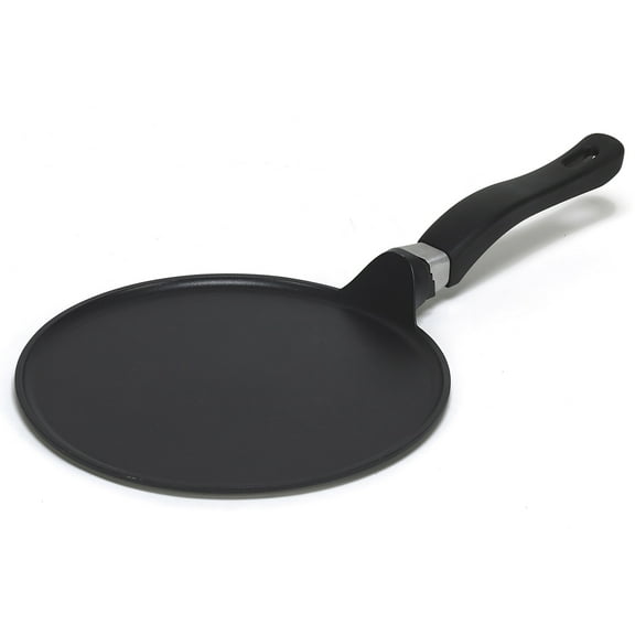 IMUSA 9.5in Cast Aluminum Nonstick Comal with Cool Touch Handle, Black