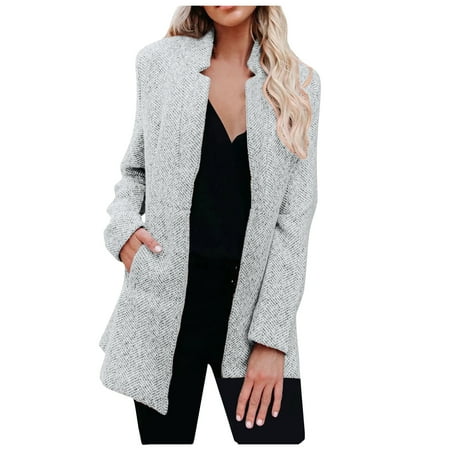 

Women Fashion Long Sleeve Color Commuting Pocket Casual Outwear Suit Coat Ladies Lightweight Jackets Maternity Coat Oversized Coats Women Pullover Hoodie Long Warm Coat Womens Furry Jacket Womens