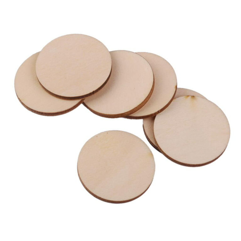 Round Wood Blanks, Blank 1/4 Wood Circles, Laser Cut Shapes, Unfinished  Blanks, Crafting Supplies, Wood Cutouts 