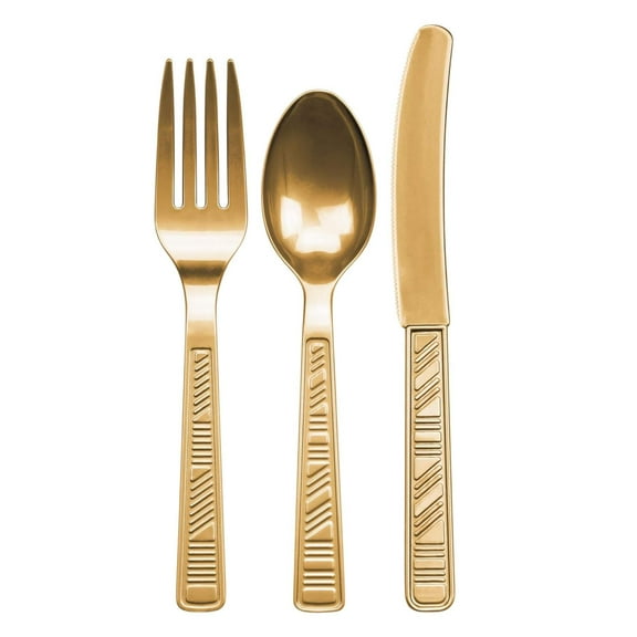 Disposable Gold Combo Cutlery Set:48CT