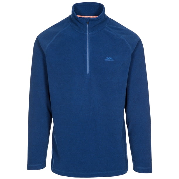 Trespass - Forro Polar con Media Cremallera Antibolitas Keynote para Hombre (Marino Oscuro)