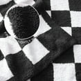 thumbnail image 6 of Exclusivo Mezcla Checkered Knit Blanket for Bed Queen Size, Ultra Soft Cozy Fluffy Blanket, Lightweight Fuzzy Throw for Couch and Bed, Black, 90"x90", 6 of 8