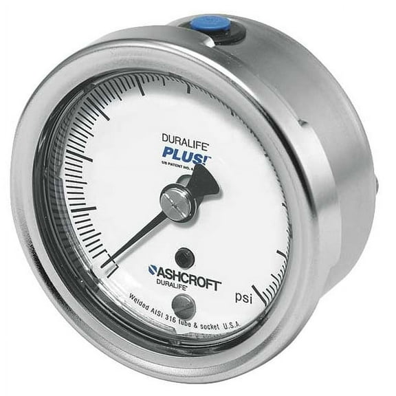 Ashcroft Pressure Gauge,0 to 60 psi,2-1/2In,1/4In 251009SW02BX6B60