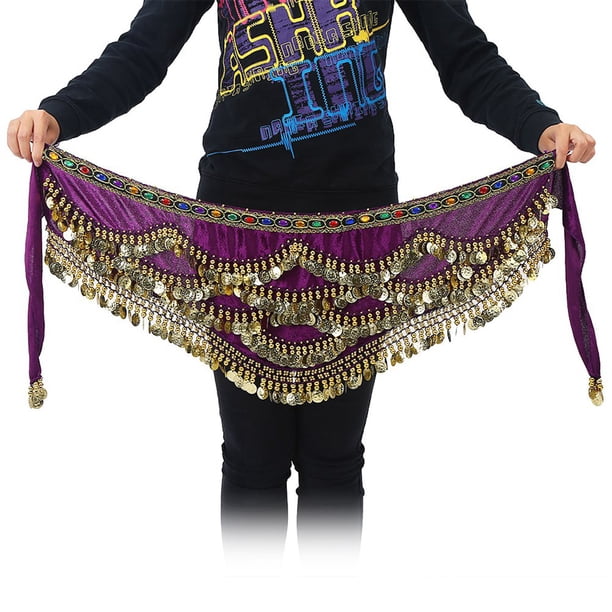 Cinturón De Danza Del Vientre Para Mujer, Bufanda De Cadera Para Danza Del Vientre, Cinturón De Falda De Baile Con Borla De Moneda Artificial, Disfraz De Danza Del Vientre Para