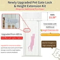 thumbnail image 3 of Lumizone Extra Tall Cat Gate 61.02" High Pressure Mounted White 50.98"-55.11" Extra Wide 2025 New (10 Sizes) 1.37" Gap No Drilling Auto-Close One-Handed Operation Tall Pet Gate for Dogs, 3 of 10