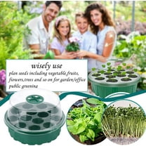 Vikakiooze Seed Starter Tray,Humidity Adjustable Seed Tray with Dome and Base Greenhouse