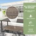 thumbnail image 5 of EAGLE PEAK Coastal Vista Outdoor Rectangular Wicker Coffee Table with Metal Top and Storage Shelves, 5 of 7