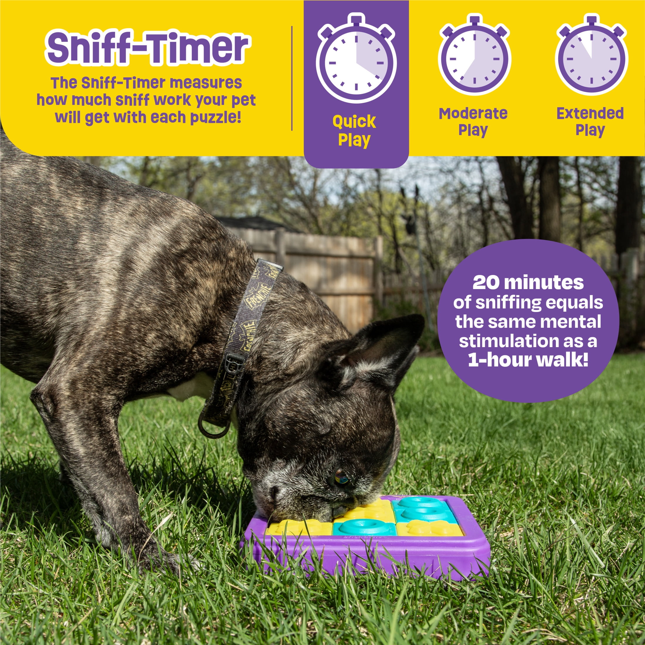 Brightkins  Tic-Tac-Toe Treat Puzzle, Enrichment Interactive Dog  Birthday Toys