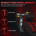 thumbnail image 5 of JONPONY Big and Tall 500LBS Gaming Chair, 3D Armrests Gamer Chair PU Leather with Footrest and Lumbar Support, Ergonomic Design, High Back Game Chair Support Long Sitting, Red Computer Chair, 5 of 10
