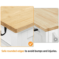 thumbnail image 6 of Alden Design 33" H Kitchen Storage Serving Cart for Kitchen Dining Room Bar, White, 6 of 10