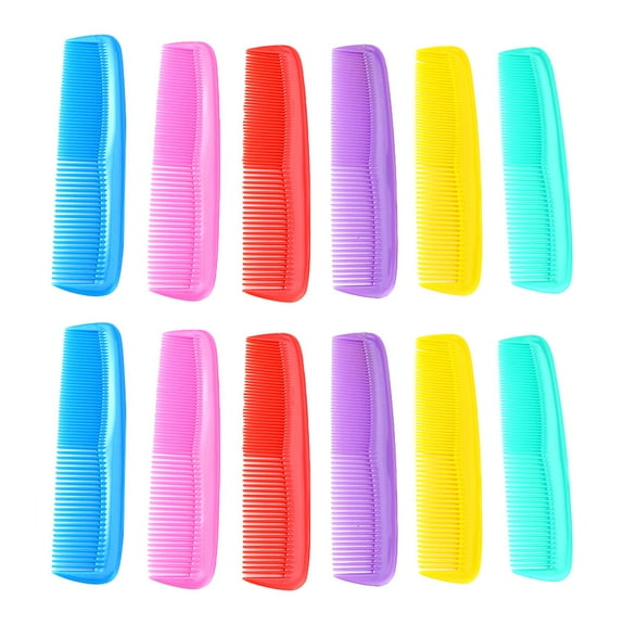 12PCS Mini Plastic Hair Comb Portable Hairdressing Comb Comb Travel Hair Comb for Home Salon Travel (Mixed Color)