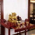 thumbnail image 2 of Buddha Altar Shelf Shrine, Wooden Wall - Mounted Altar Table with Pull-Out Board,Chinese Style God of Wealth Pagoda Shelf, Statue Display Cabinet, 2 of 7